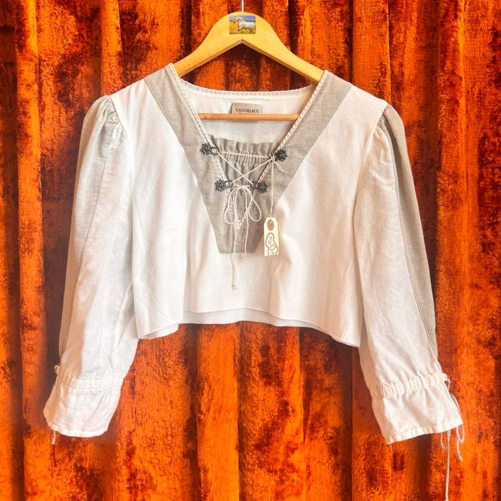 Linen + cotton blend dirndl blouse